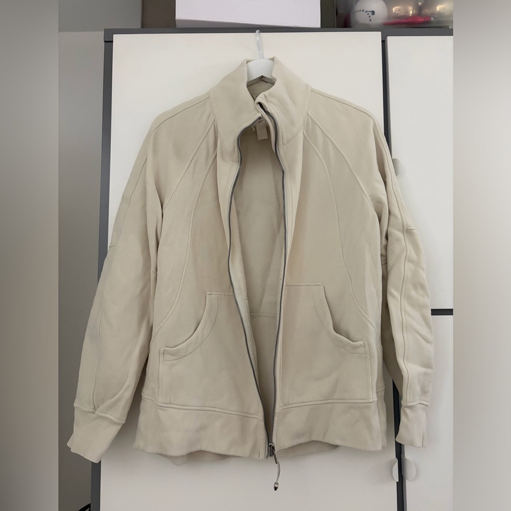 lululemon athletica Light Cream Full-Zip Hoodie Jacket